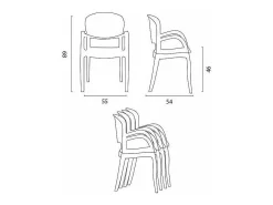 Silla policarbonato transparente cocina bar Joker Grand Soleil