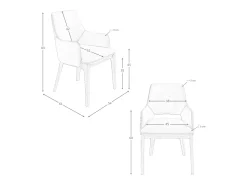 Silla polipiel marrón