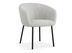 Silla SEVILLA – Tela beige – Patas de metal – Altura 79 cm – Estilo contemporáneo