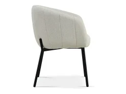 Silla SEVILLA – Tela beige – Patas de metal – Altura 79 cm – Estilo contemporáneo