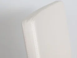 Silla Sofy moderna de piel sintética y patas de metal antracita-Color Blanco