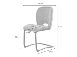 Silla tapizada - blanco crema Tejido - JONA