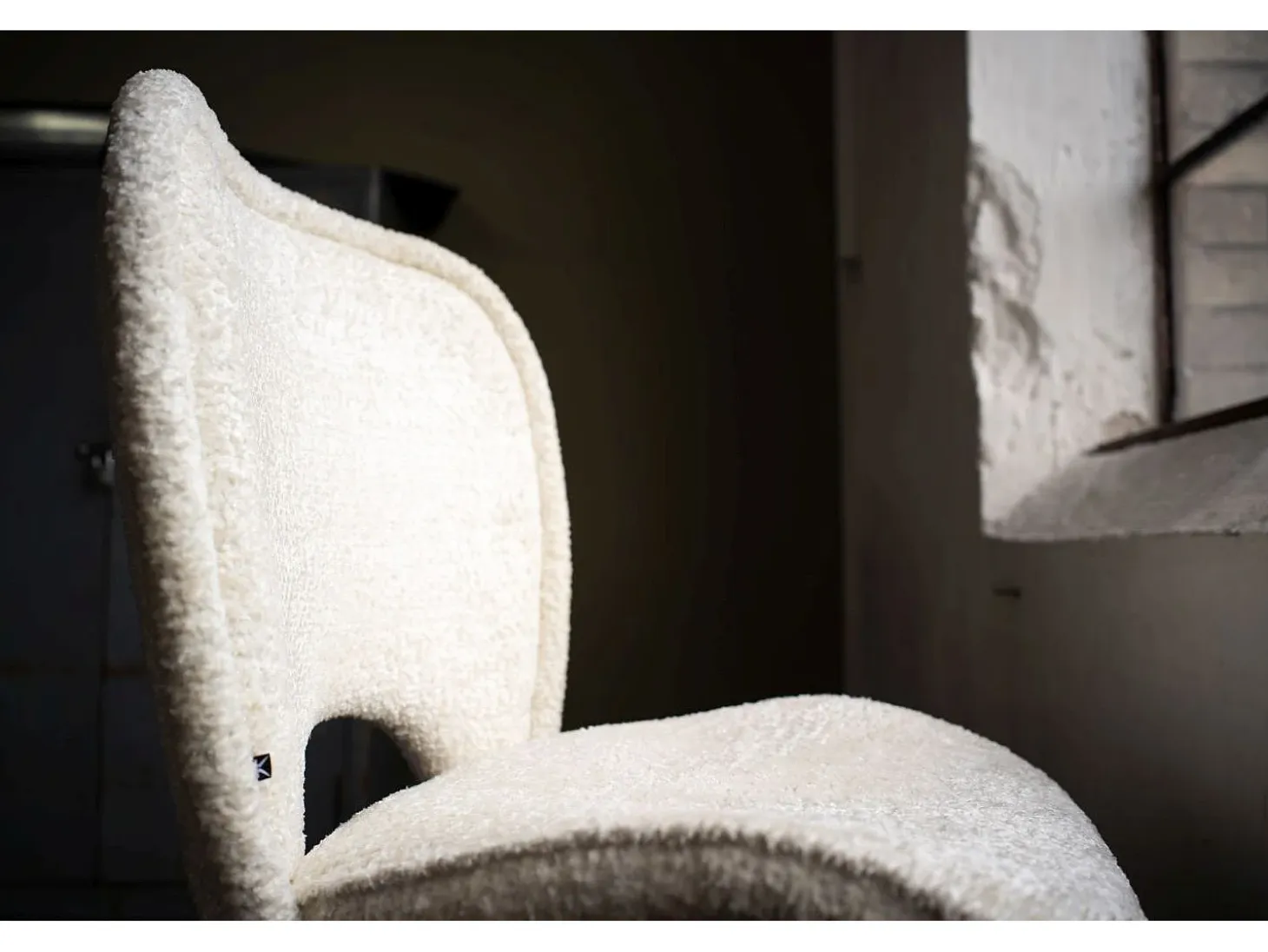 Silla tapizada - blanco crema Tejido - JONA
