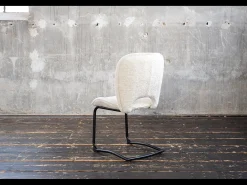 Silla tapizada - blanco crema Tejido - JONA