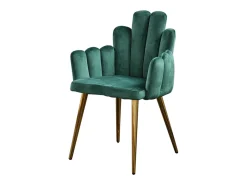Silla tapizada - Verde terciopelo - FREJA