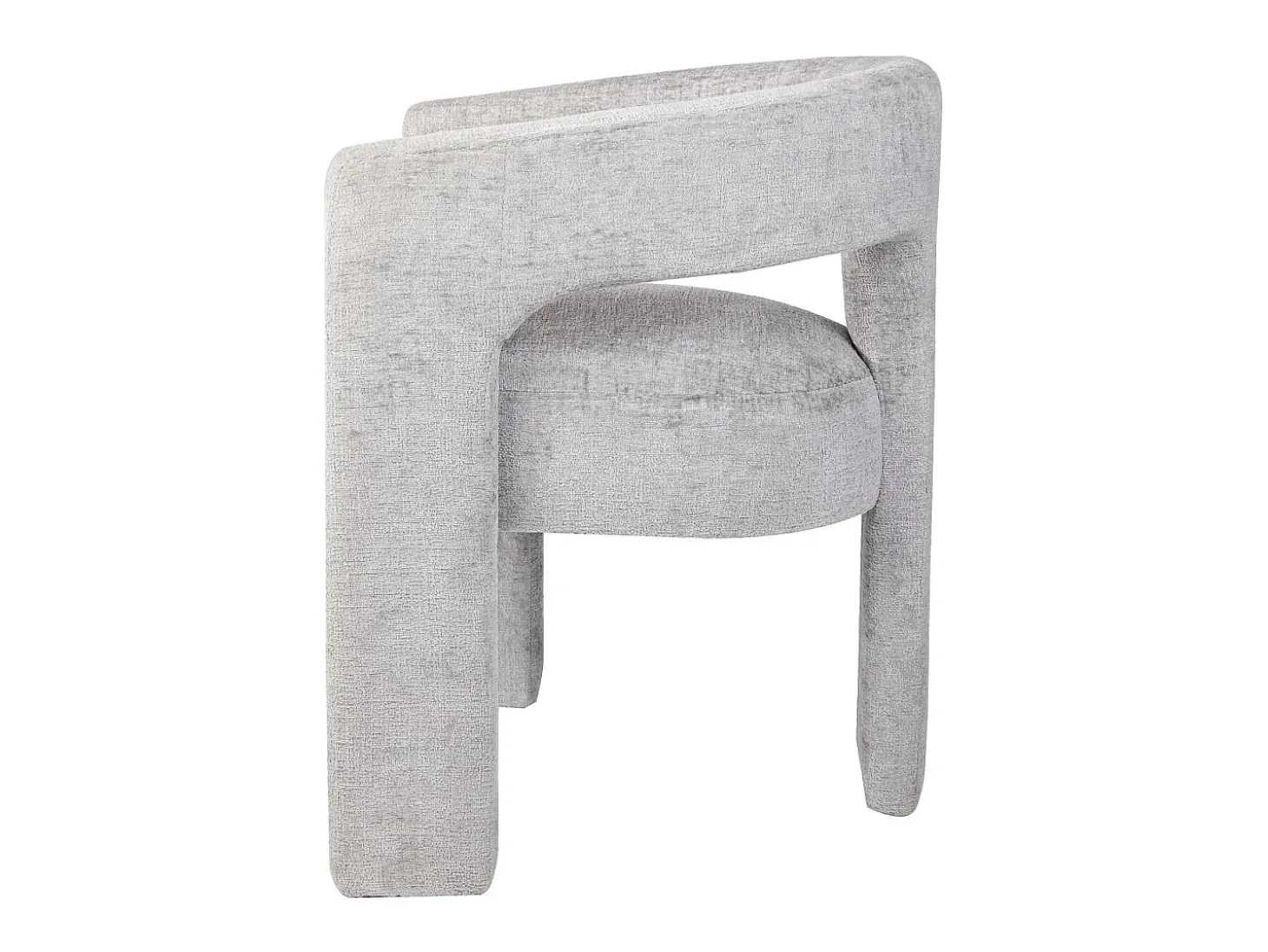 Silla tapizada 62x75x58 cm gris plata Leith LET71G