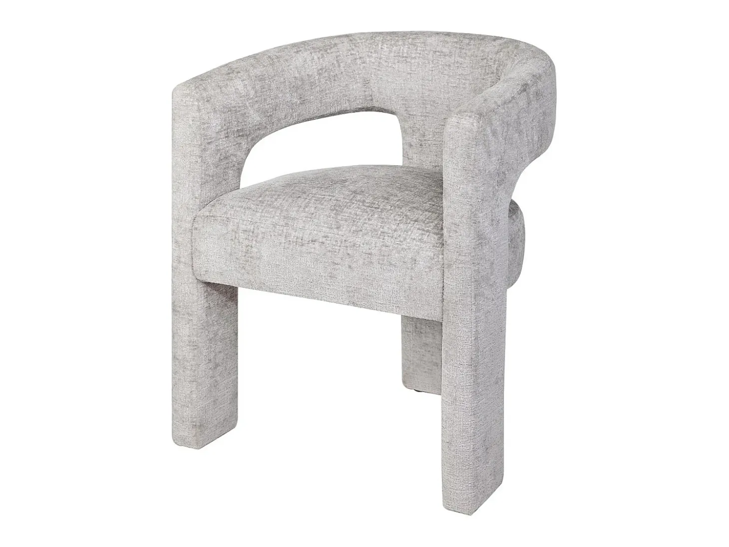 Silla tapizada 62x75x58 cm gris plata Leith LET71G