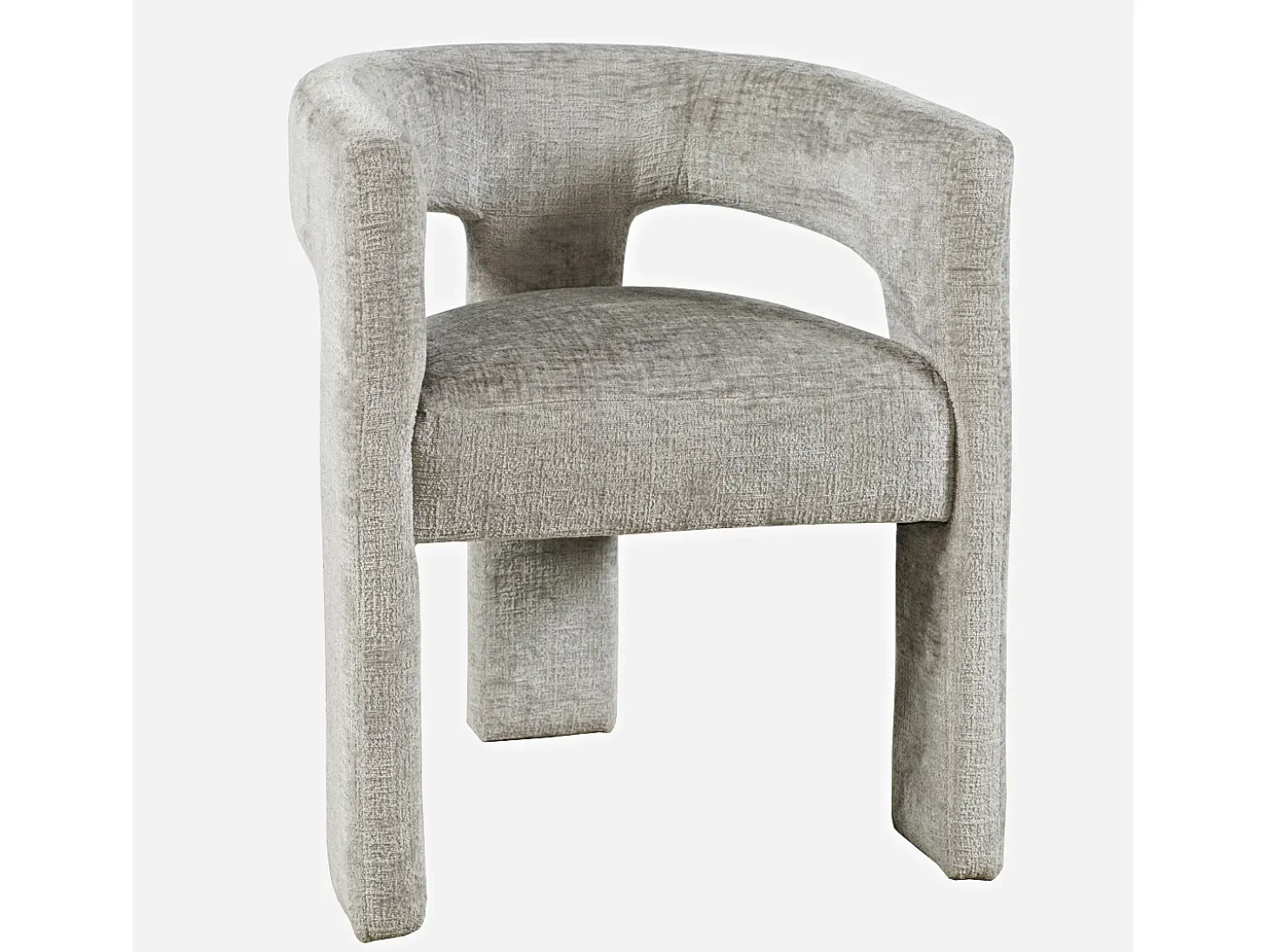 Silla tapizada 62x75x58 cm gris plata Leith LET71G