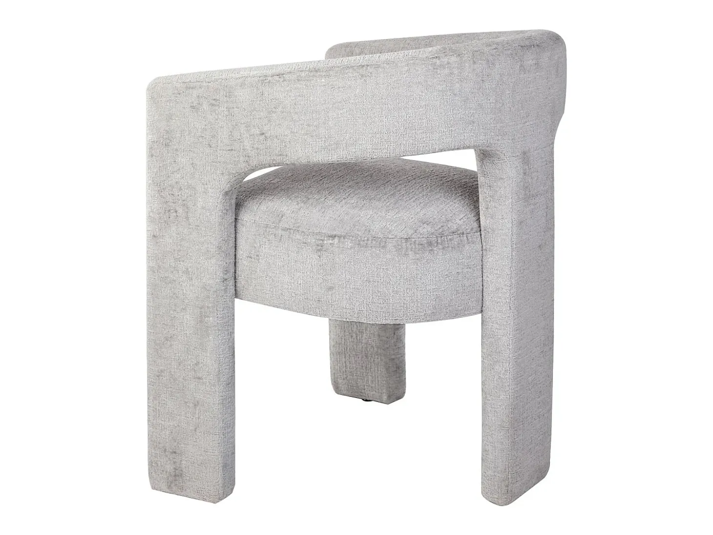 Silla tapizada 62x75x58 cm gris plata Leith LET71G