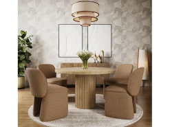 Silla tapizada 54x83x60,5 cm naranja gris Leith LET78B