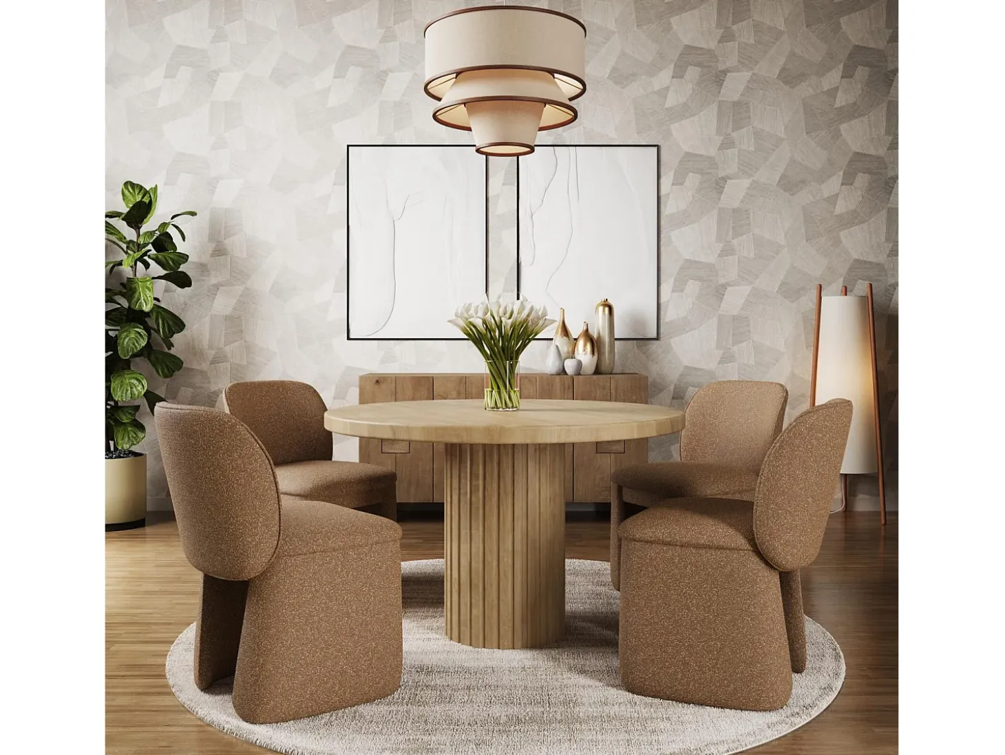 Silla tapizada 54x83x60,5 cm naranja gris Leith LET78B