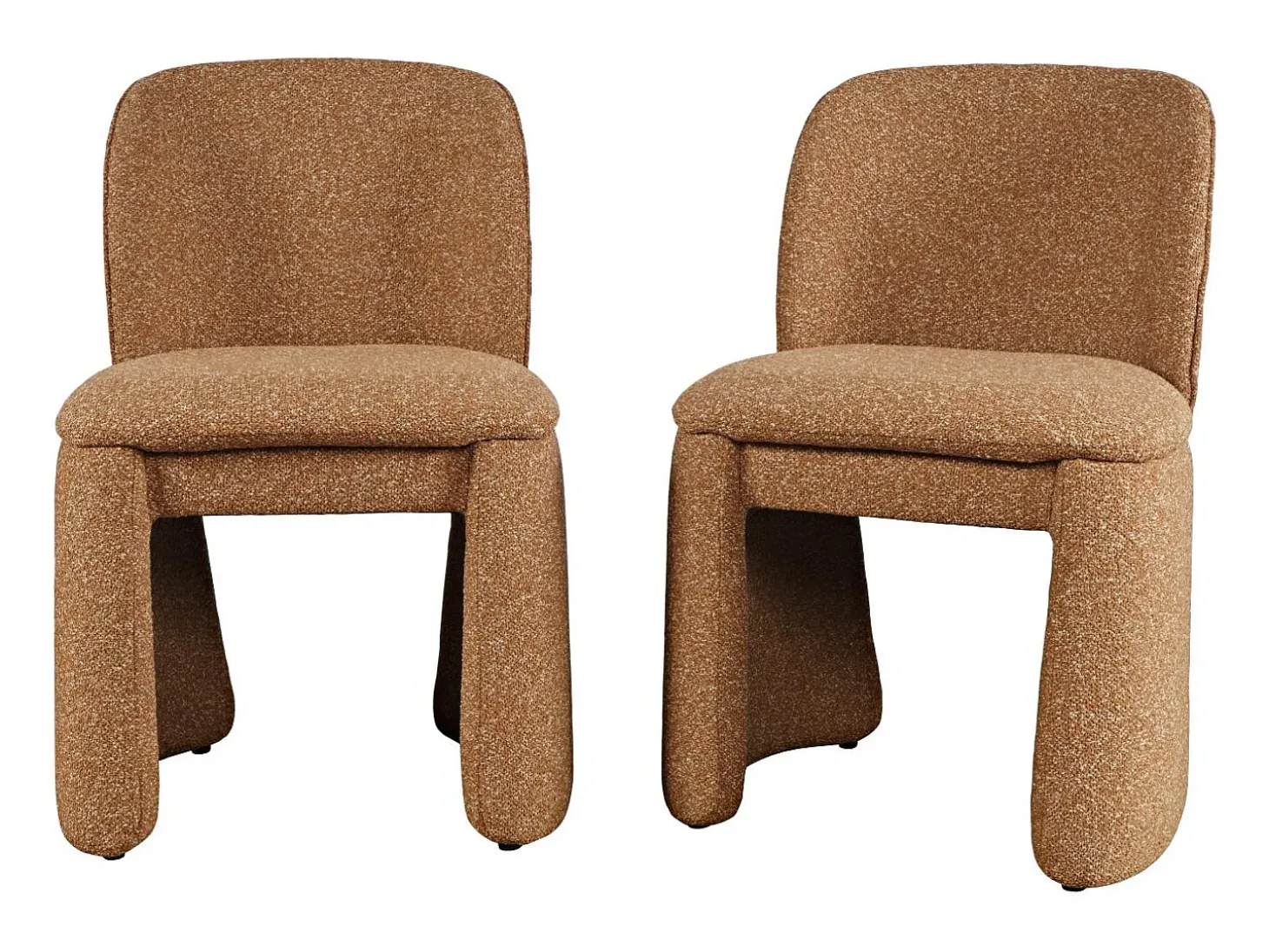 Silla tapizada 54x83x60,5 cm naranja gris Leith LET78B