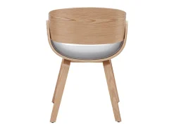 Silla tejido gris y madera clara BENT