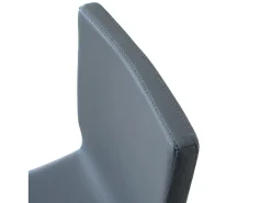 Silla Trudy patas blancas cojín gris 11
