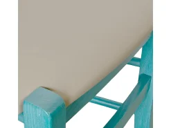 Silla turca veneciana de madera con asiento similar a carey