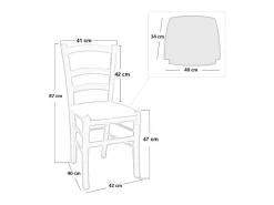 Silla turca veneciana de madera con asiento similar a carey