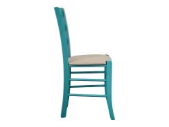 Silla turca veneciana de madera con asiento similar a carey