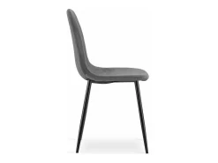 Silla Valora COMO, terciopelo gris oscuro, diseño ergonómico (x2)