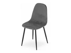 Silla Valora COMO, terciopelo gris oscuro, diseño ergonómico x3
