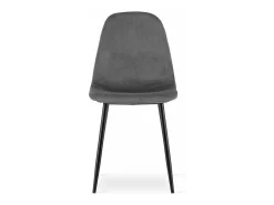 Silla Valora COMO, terciopelo gris oscuro, diseño ergonómico x3