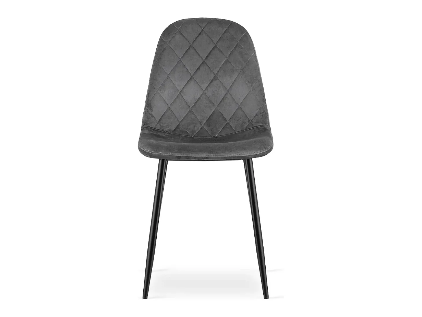 Silla Valora DAPI, terciopelo gris oscuro, diseño moderno (x2)