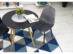 Silla Valora DAPI, terciopelo gris oscuro, diseño moderno (x2)