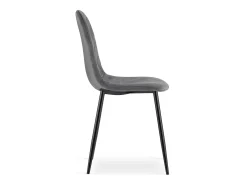 Silla Valora DAPI, terciopelo gris oscuro, diseño moderno (x2)