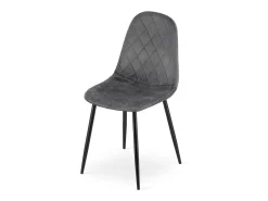 Silla Valora DAPI, terciopelo gris oscuro, diseño moderno (x3)
