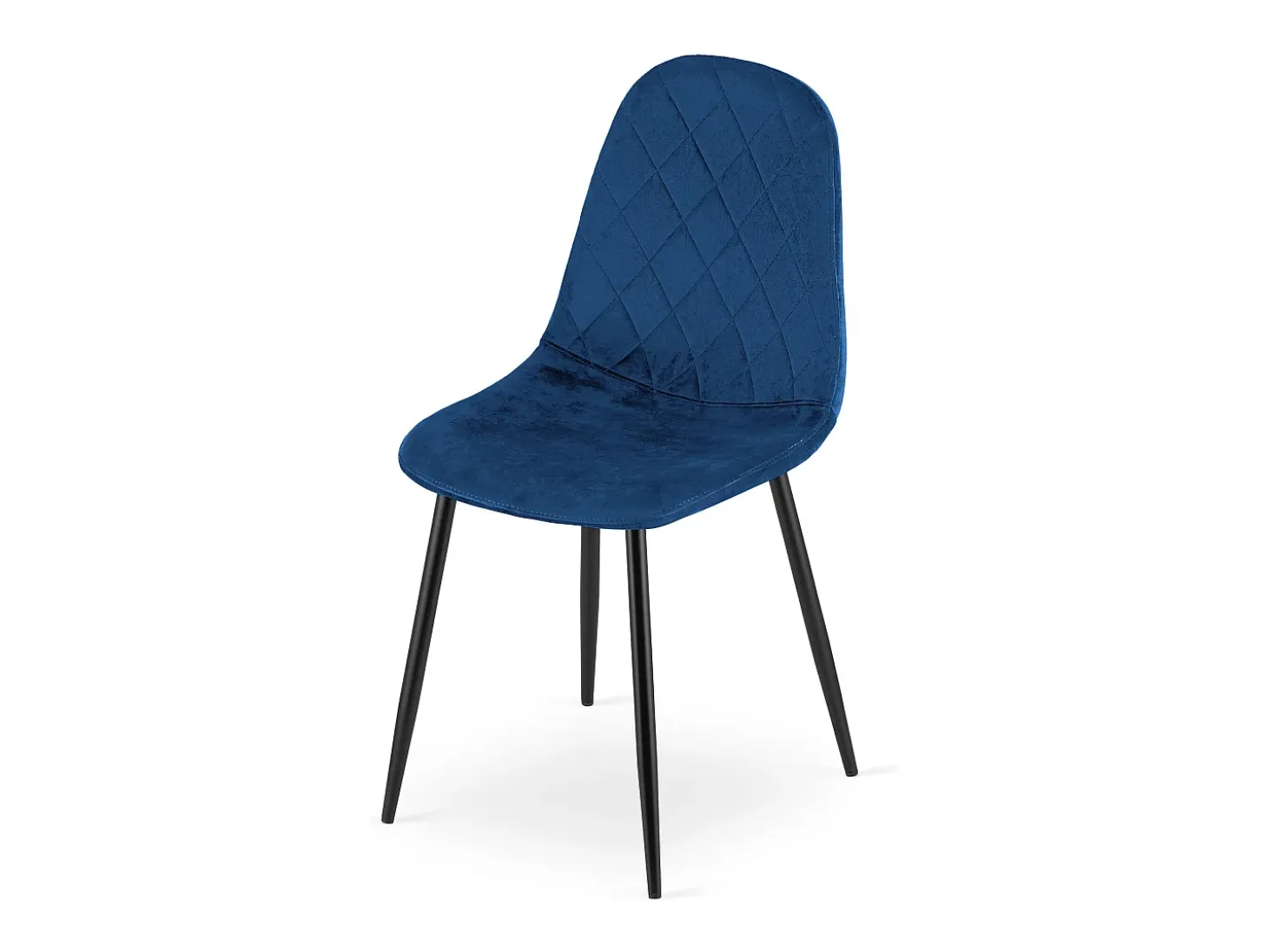 Silla Valora DAPI, terciopelo azul marino, diseño moderno (x4)