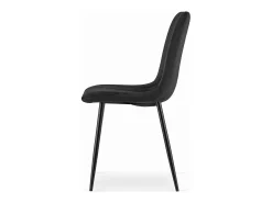 Silla Valora JEWA de terciopelo negro, diseño ergonómico para sala de estar (x3)