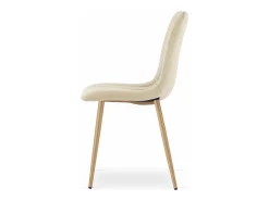 Silla Valora JEWA, tapizada en terciopelo beige claro, con patas color madera (x4)