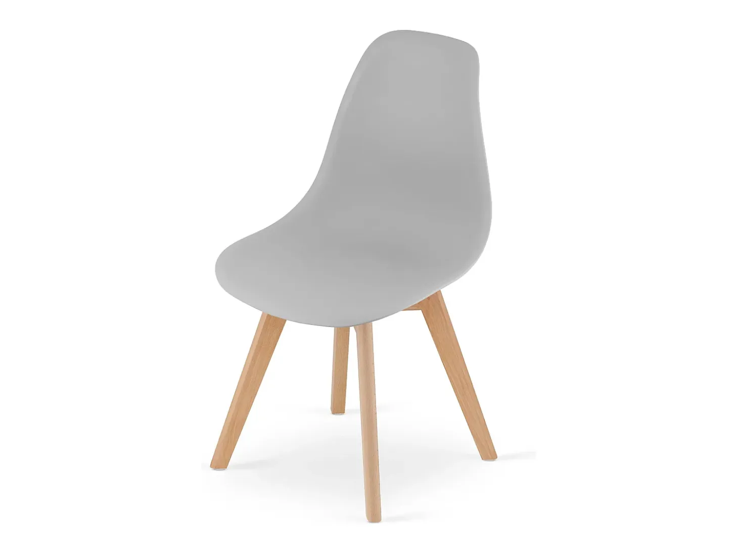 Silla Valora KITO ergonómica con patas de madera gris (x3)