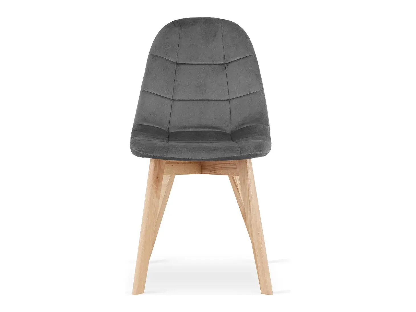 Silla Valora NUUC, terciopelo gris oscuro, diseño ergonómico (x4)