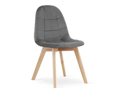 Silla Valora NUUC, terciopelo gris oscuro, diseño ergonómico (x4)
