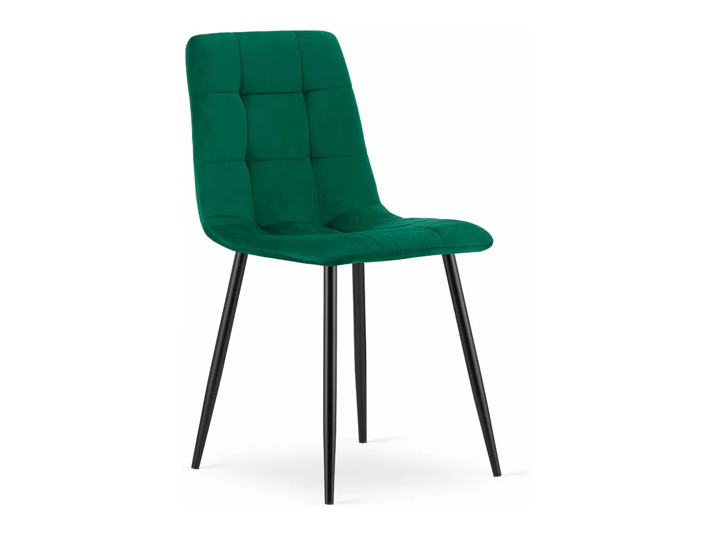 Silla Valora PYRA de terciopelo verde oscuro, diseño moderno (x3)