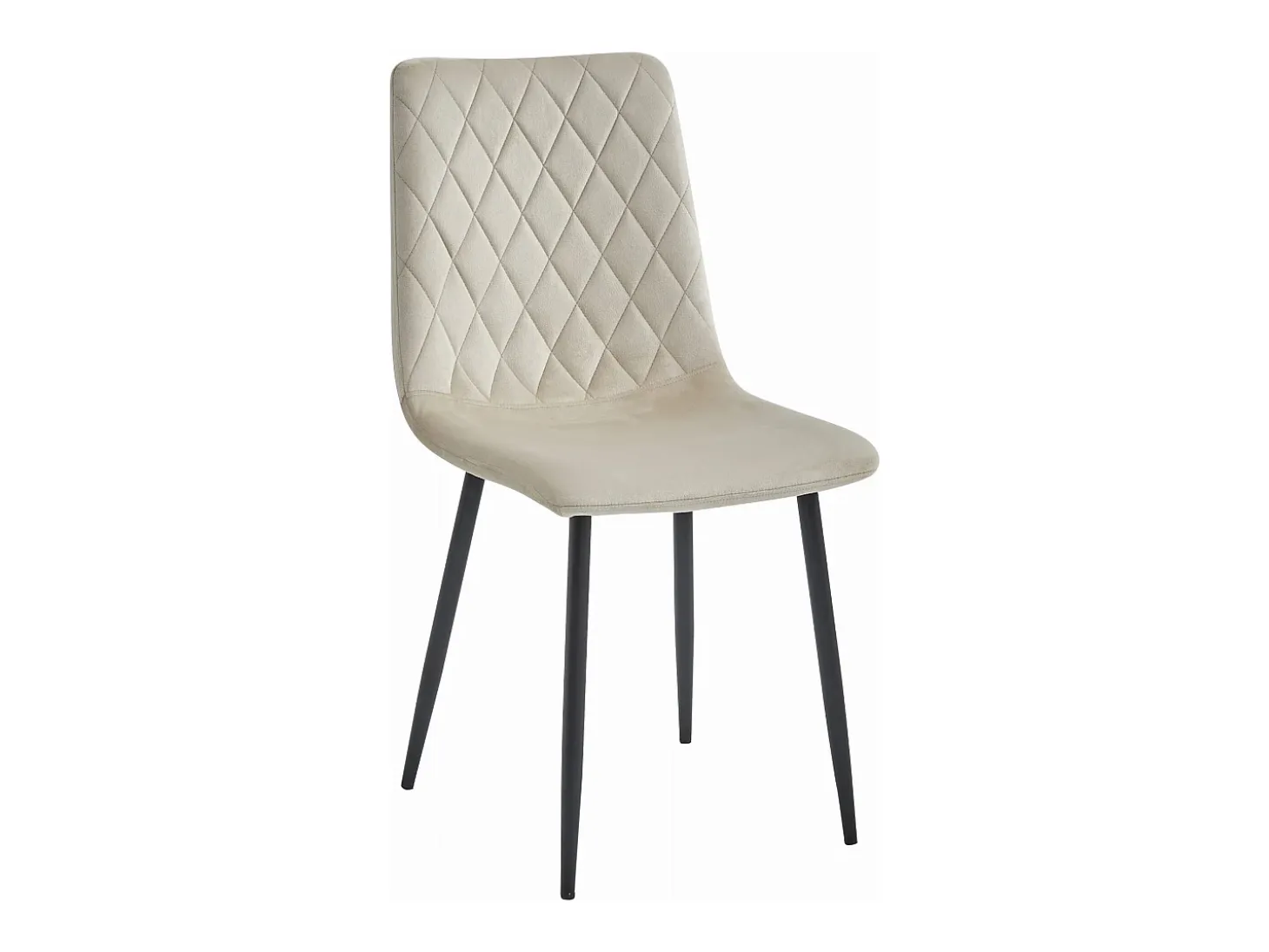 Silla Valora TURIN Terciopelo Beige Diseño Ergonómico x4