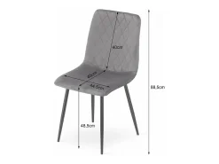 Silla Valora TURIN, terciopelo beige, diseño ergonómico (x3)