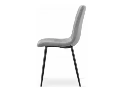 Silla Valora TURIN, terciopelo gris claro, diseño ergonómico (x4)