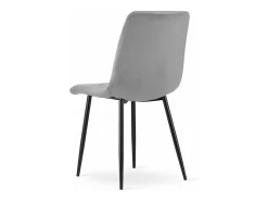 Silla Valora TURIN, terciopelo gris claro, diseño ergonómico (x4)