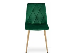 Silla Valora TYRA, terciopelo verde oscuro, patas color madera (x2)
