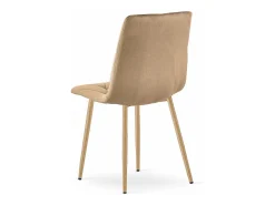 Silla Valora TYRA, terciopelo marrón, patas de madera (x4)