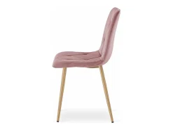 Silla Valora TYRA, terciopelo rosa, patas color madera (x3)