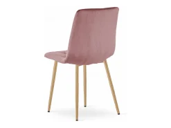 Silla Valora TYRA, terciopelo rosa, patas de madera (x4)