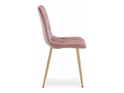 Silla Valora TYRA, terciopelo rosa, patas de madera (x4)