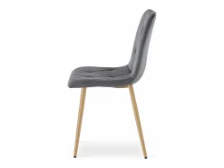 Silla Valora TYRA, terciopelo gris oscuro, patas de madera (x4)