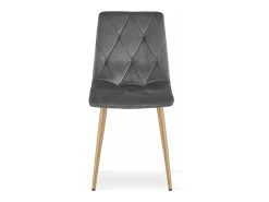 Silla Valora TYRA, terciopelo gris oscuro, patas de madera (x3)