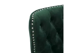 Silla verde - Silla con acabado remachado y patas de madera maciza - terciopelo