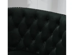Silla verde - Silla con acabado remachado y patas de madera maciza - terciopelo