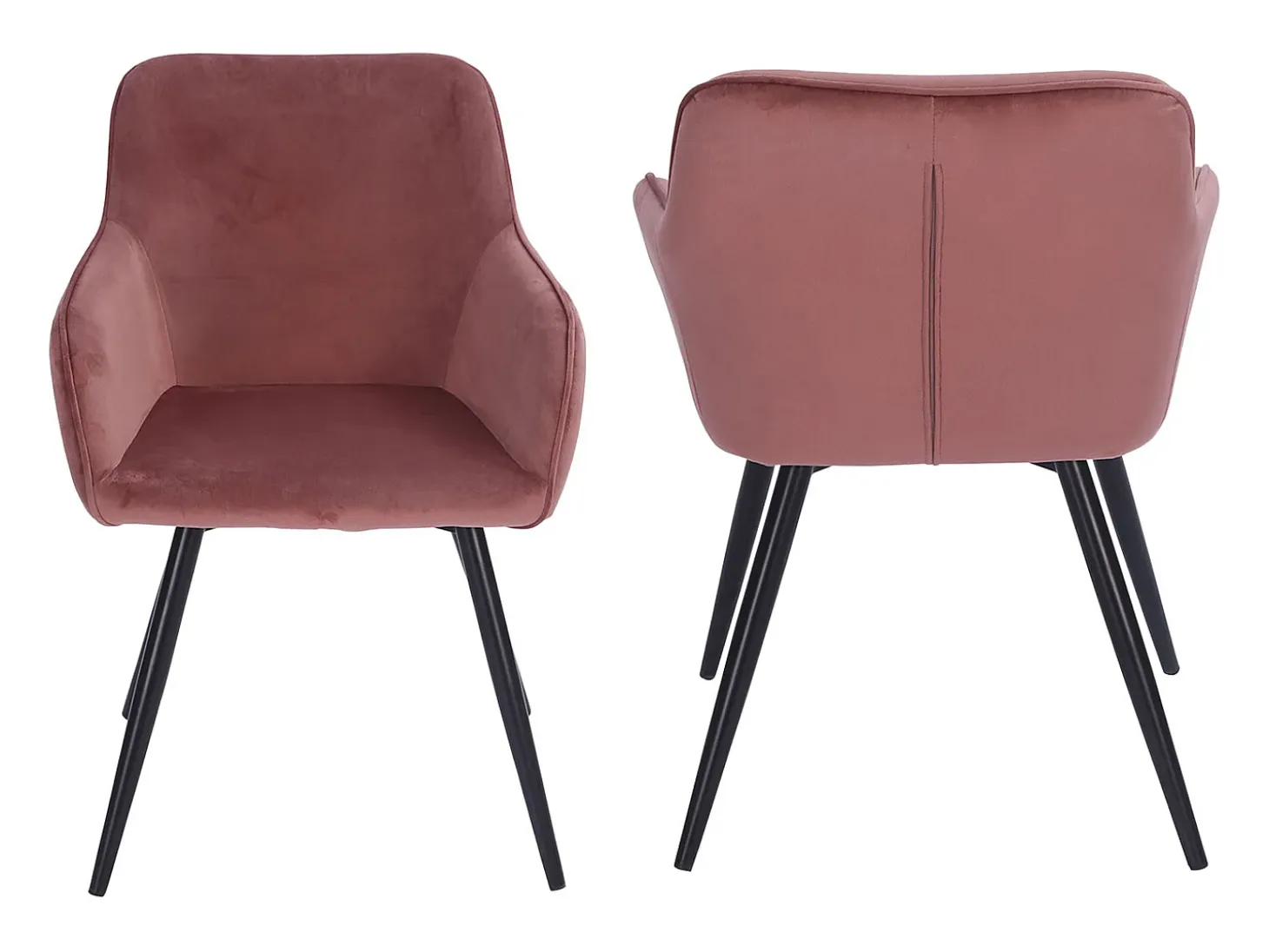 Silla vintage de terciopelo rosa GISELE - HAPPY GARDEN