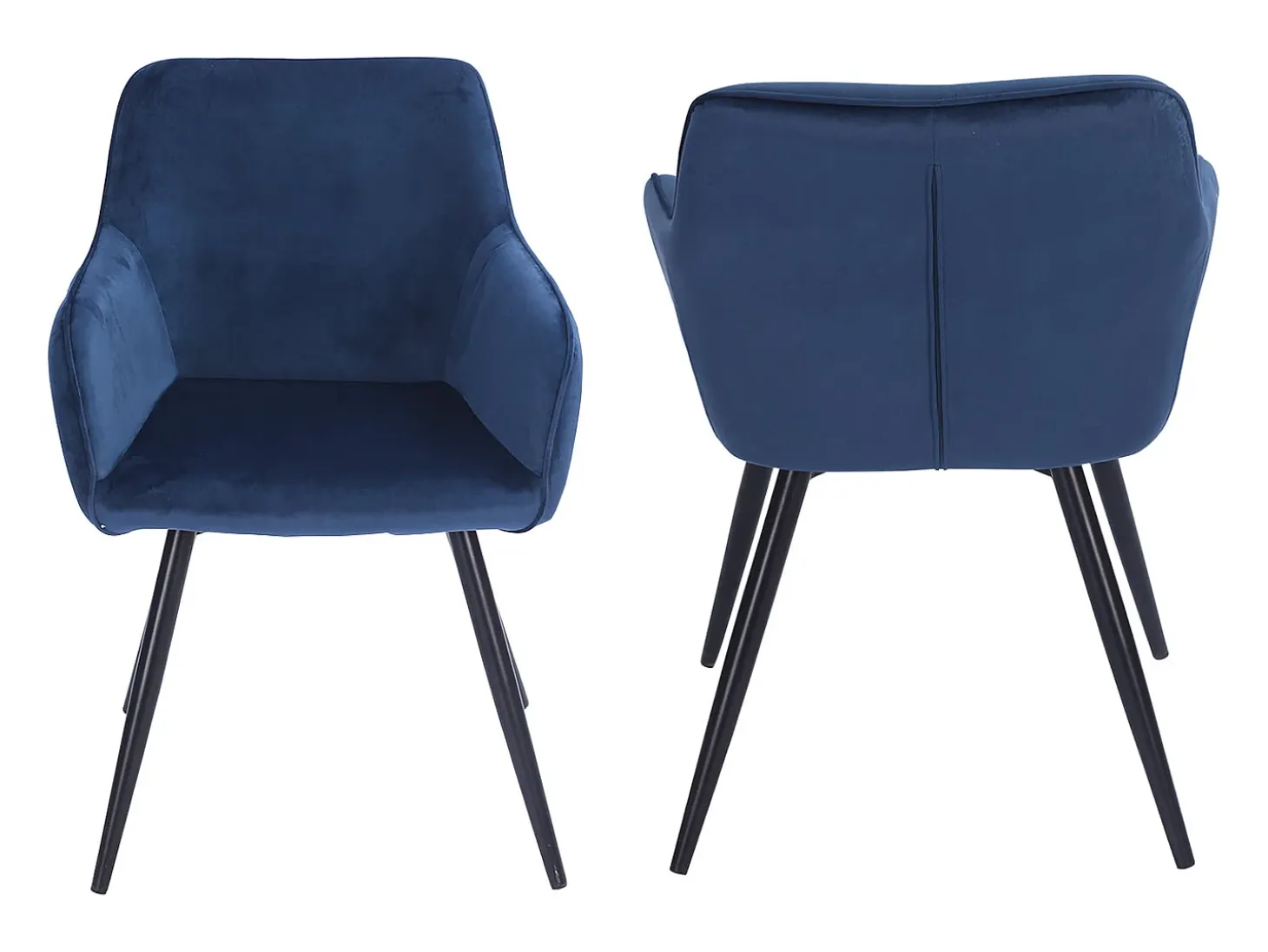 Silla vintage de terciopelo azul GISELE - HAPPY GARDEN